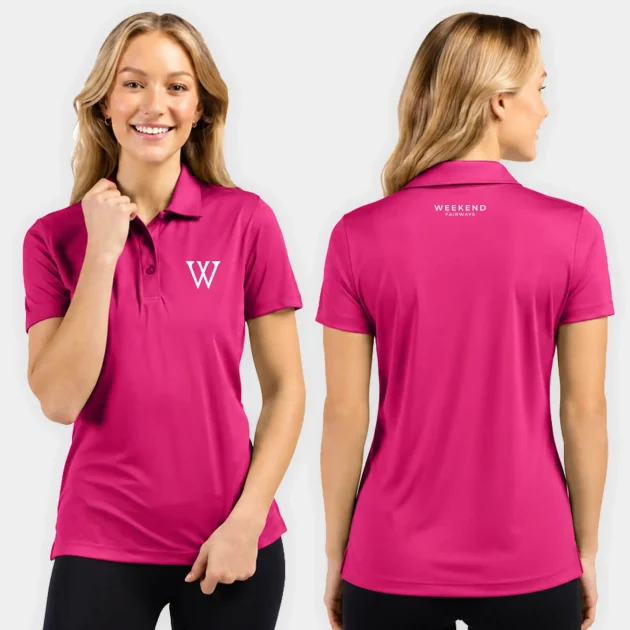 Weekend Fairways Signature Polo Women's Fit - Berry Pink